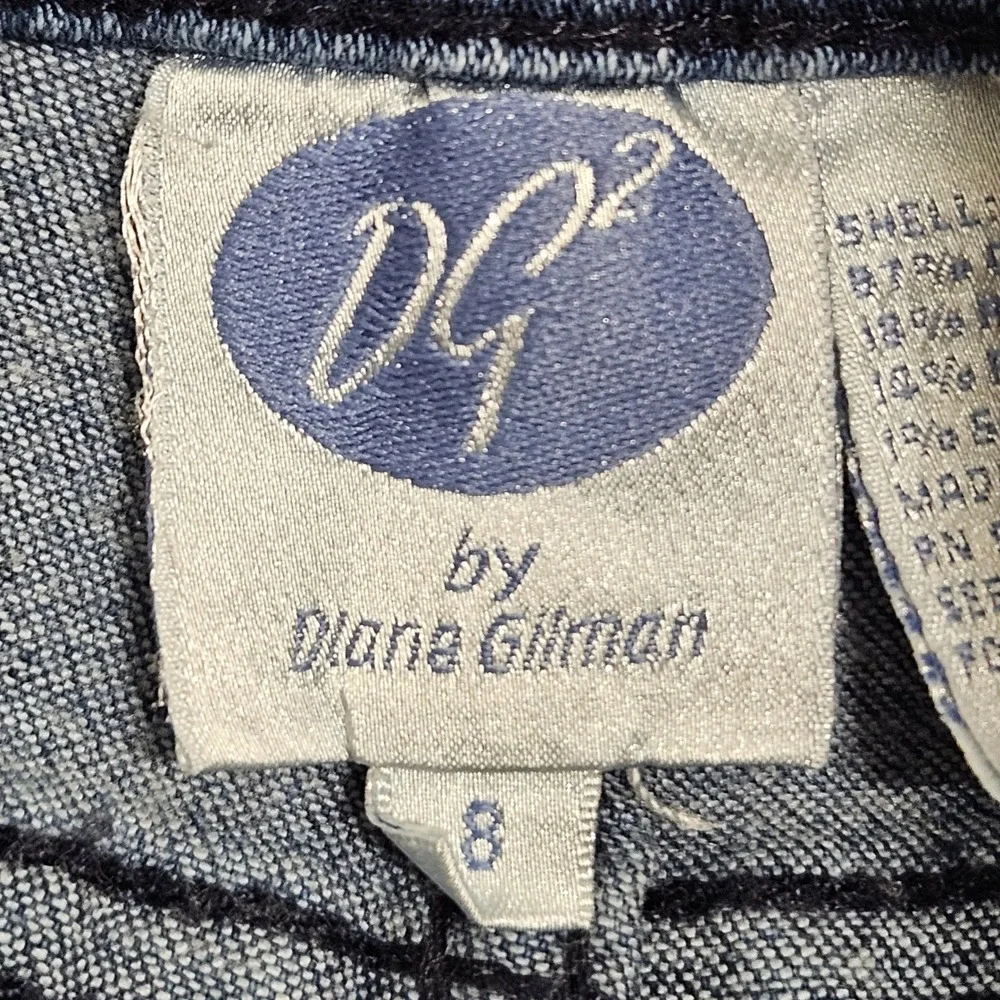 DG2 by Diane Gilman Bermuda Shorts Womens 8 Blue‎ Medium Wash Stretch Denim